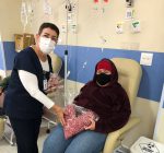 Selma realizou a entrega às pacientes de oncologia